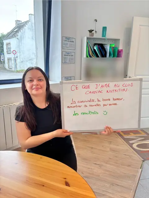 Carnac Nutrition Club, une membre et l’ardoise de son bilan