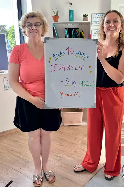 Carnac Nutrition Club, une membre et l’ardoise de son bilan